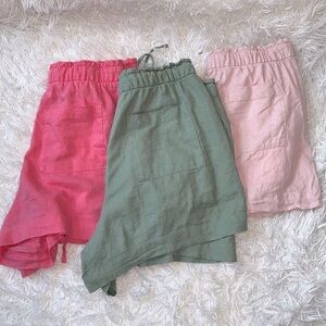 GAP Women's High Waist Shorts - Pink, Green, Light Pink